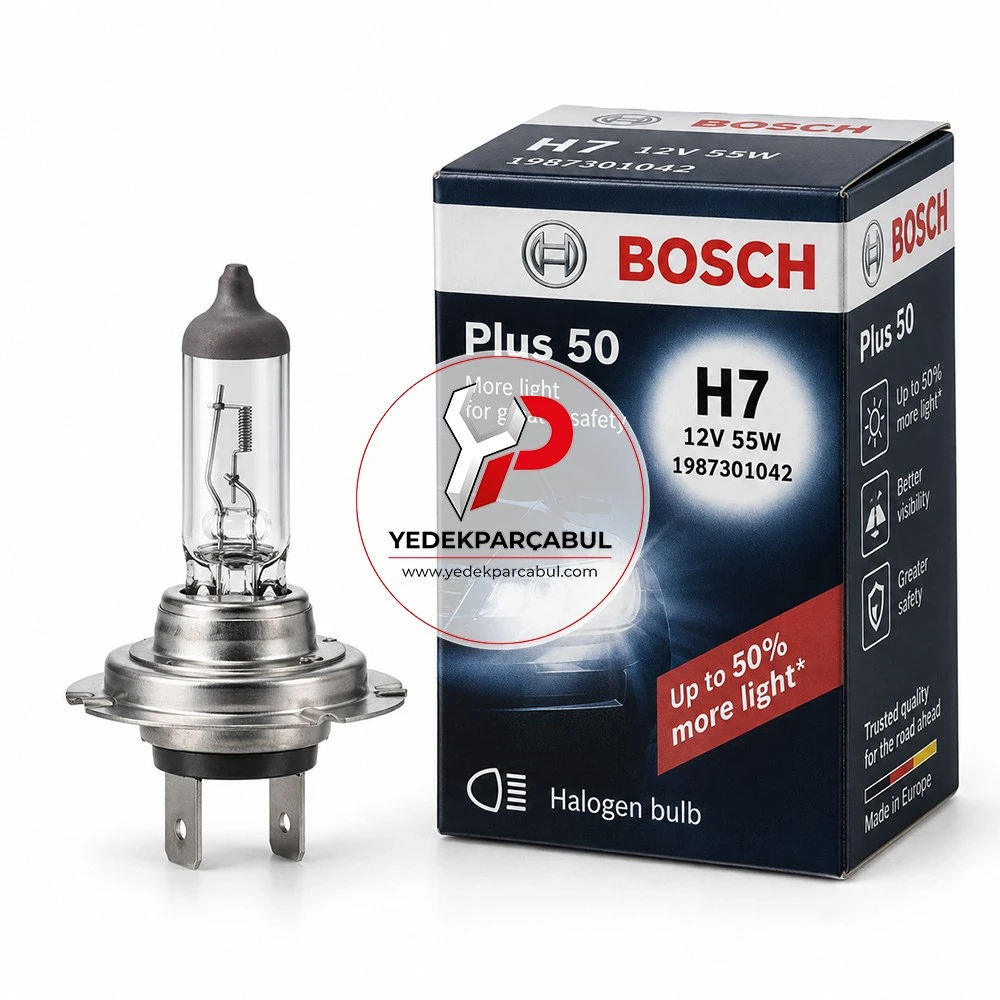 Bosch Ampul H7 Plus 50 12V 55W