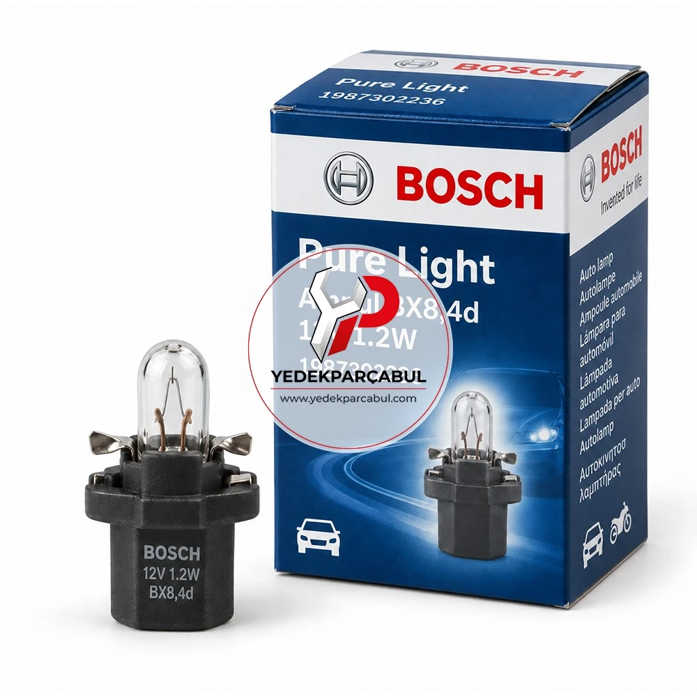 Bosch Ampul BX8,4d Pure Light 12V 2W
