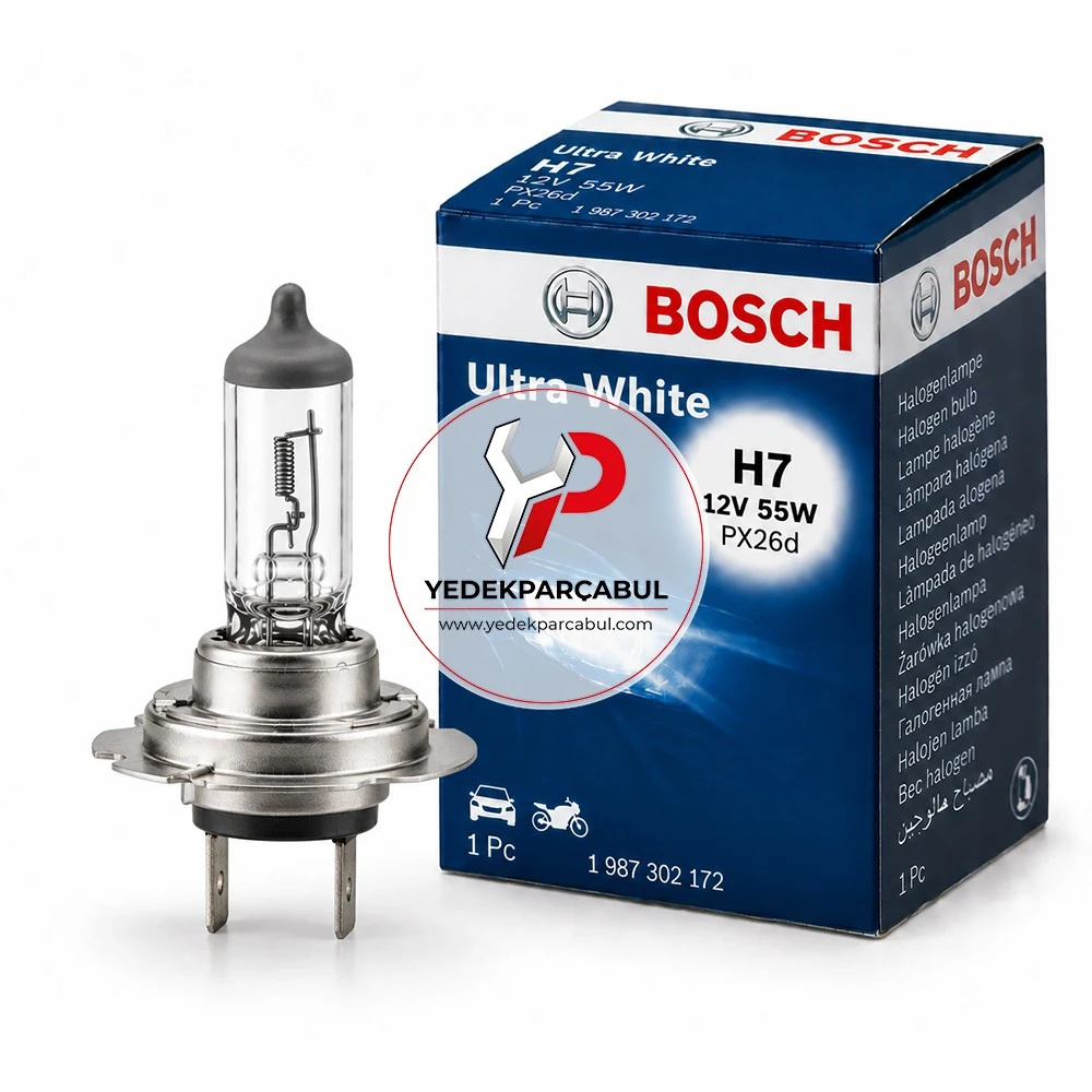 Bosch Ampul H7 Ultra White 12V 55W