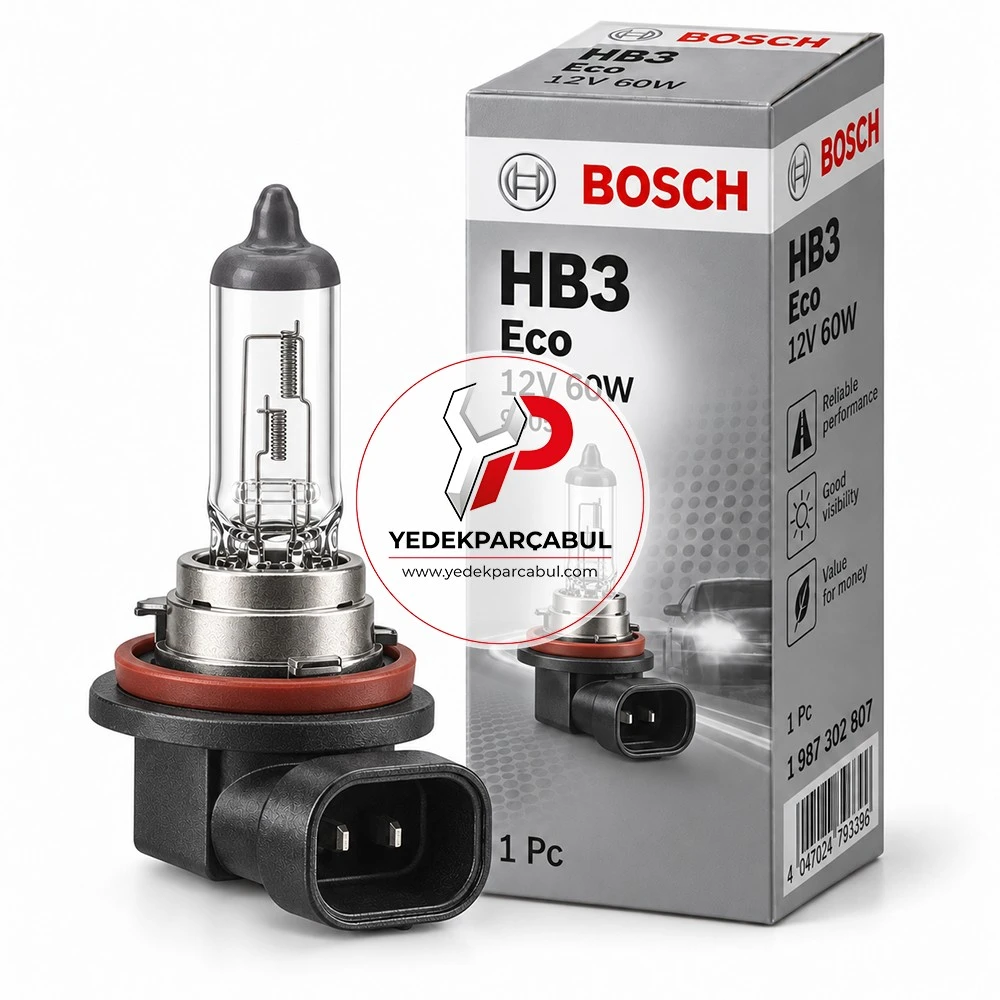 Bosch Ampul HB3 Eco 12V 60W