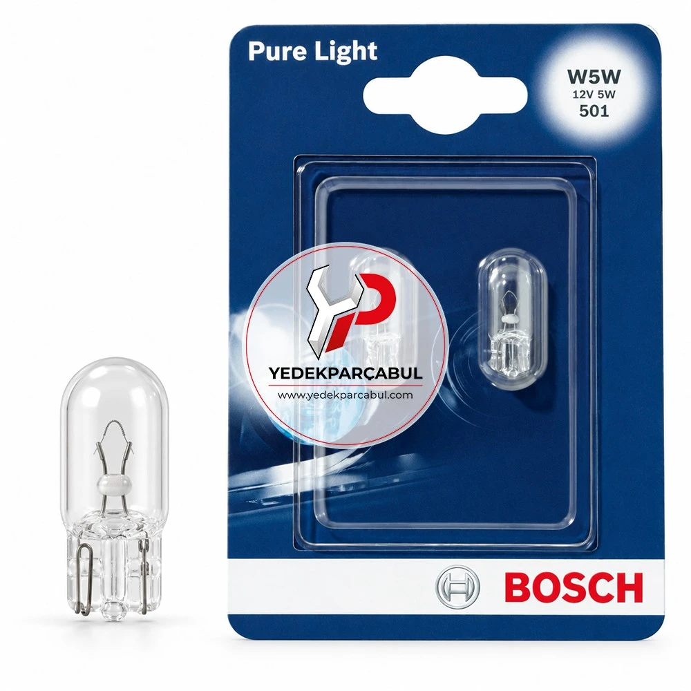 Bosch Ampul W5W Pure Light 12V 5W