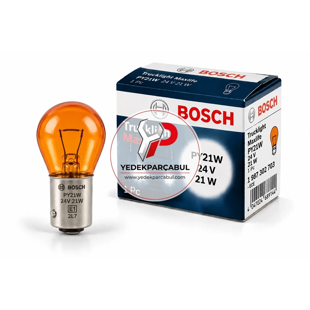 Bosch Ampul PY21W Trucklight Maxlife 24V 21W