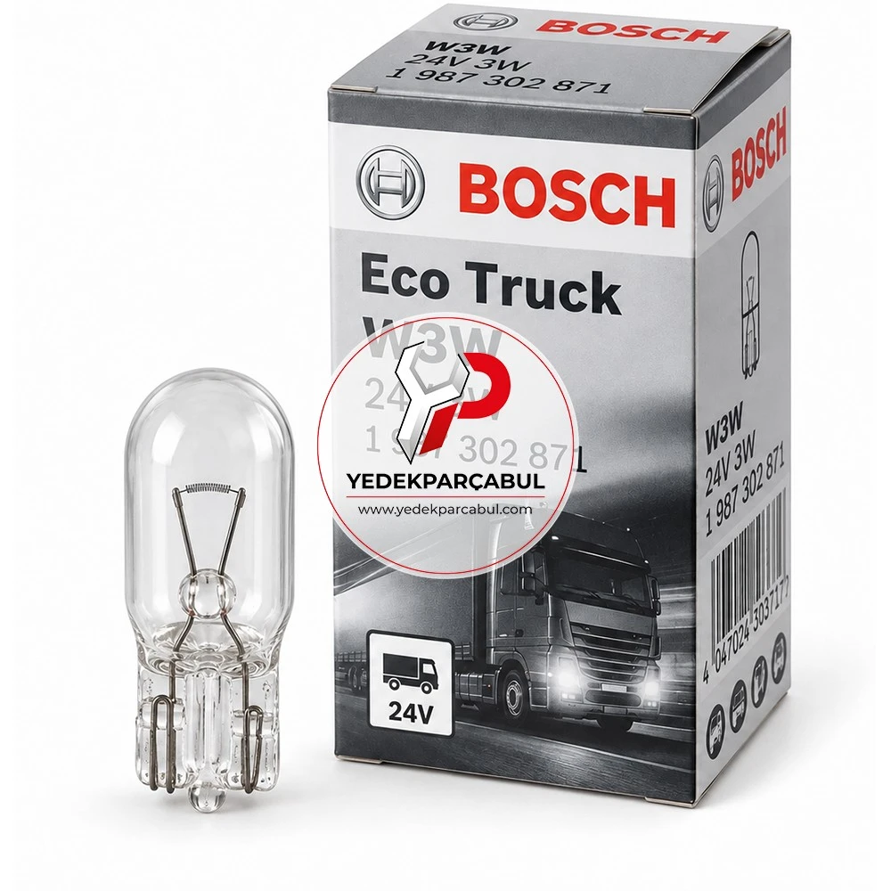 Bosch Ampul W3W Eco Truck 24V 3W