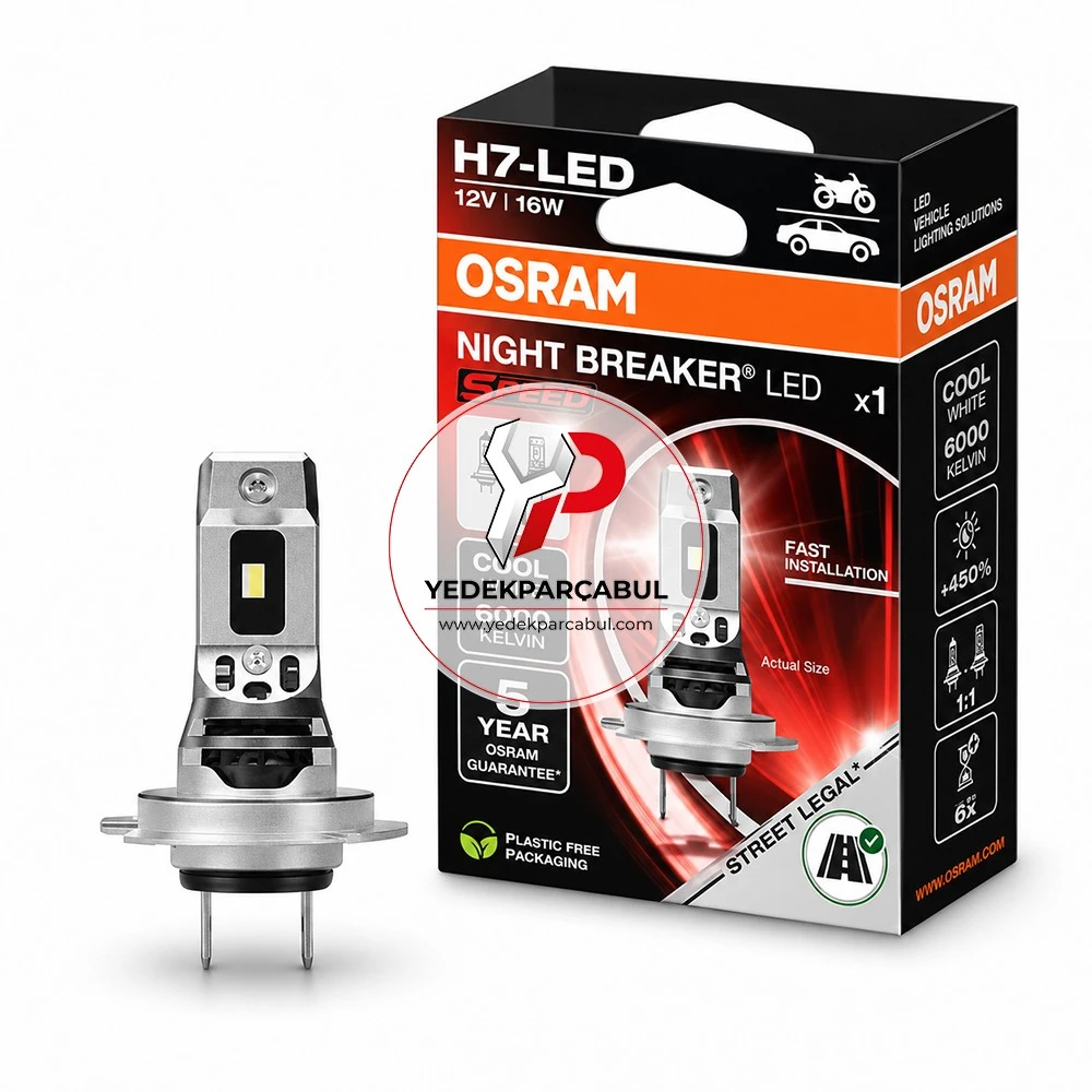 Osram Led Ampul H7 Night Breaker® Led Speed 12V 16W