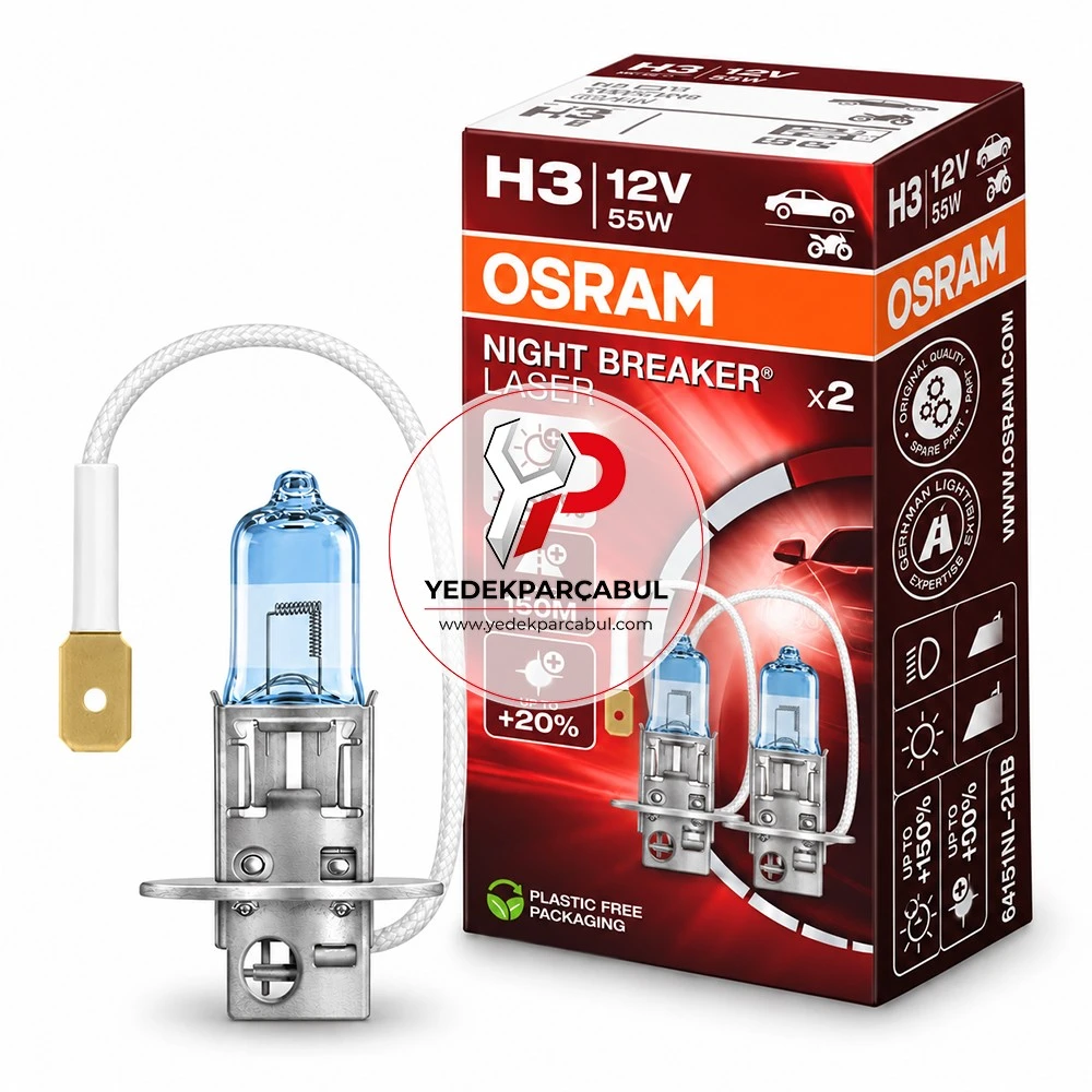 Osram Ampul Night Breaker® Laser 12V 55W
