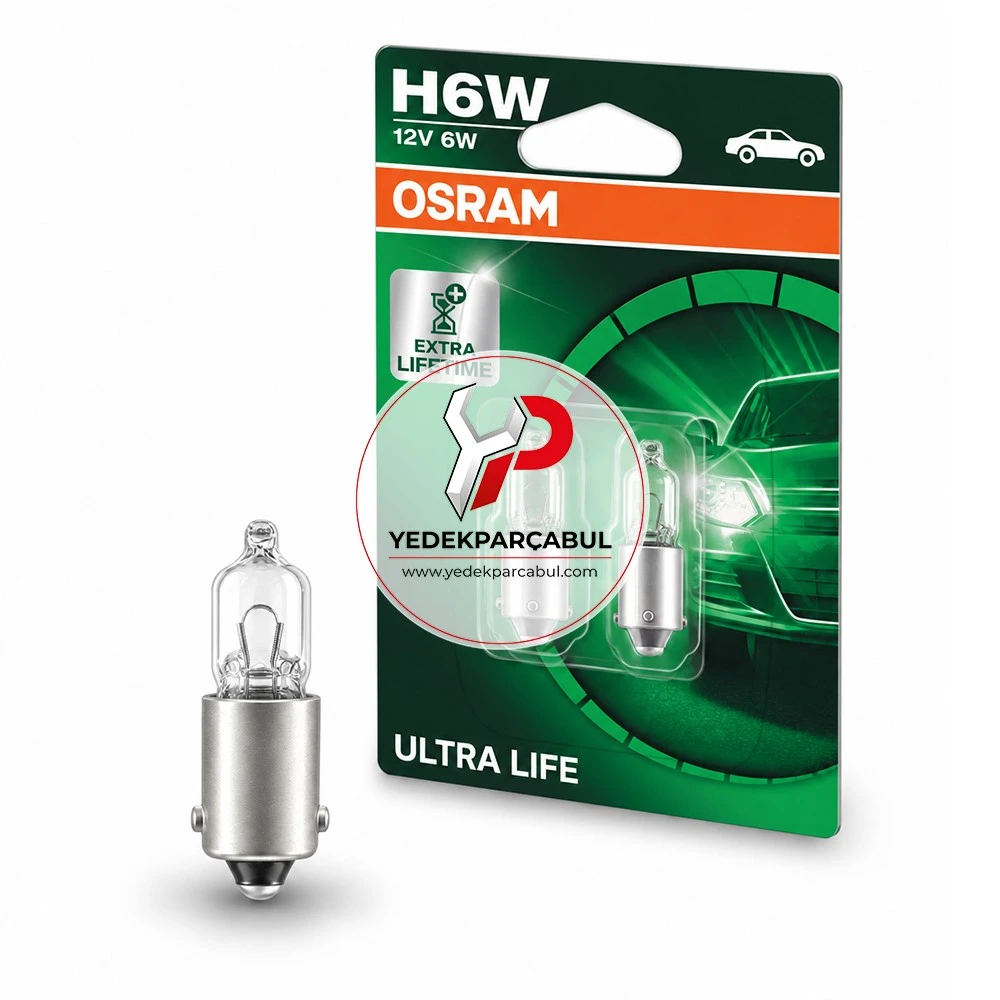 Osram Park Ampulü H6W Ultra Life 12V 6W