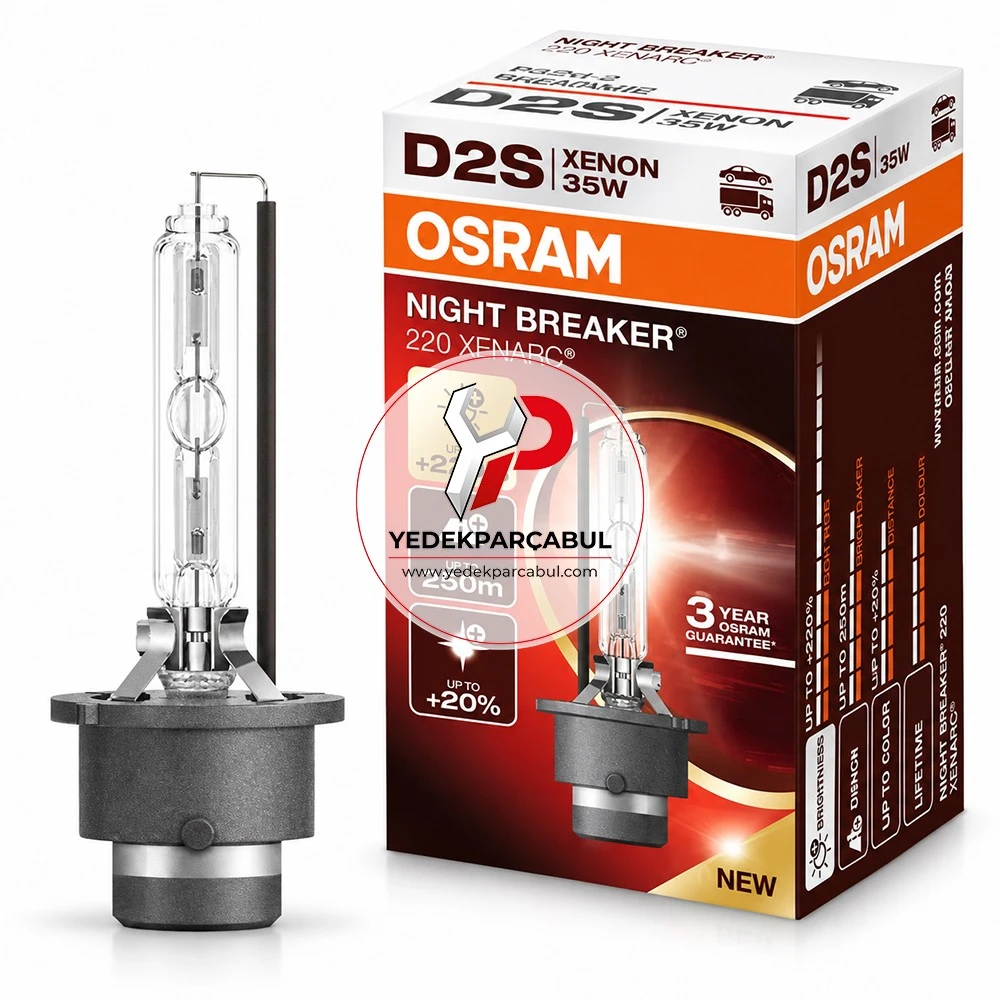 Osram Xenon Ampul D2S Xenarc® Night Breaker® 220 85V 35W