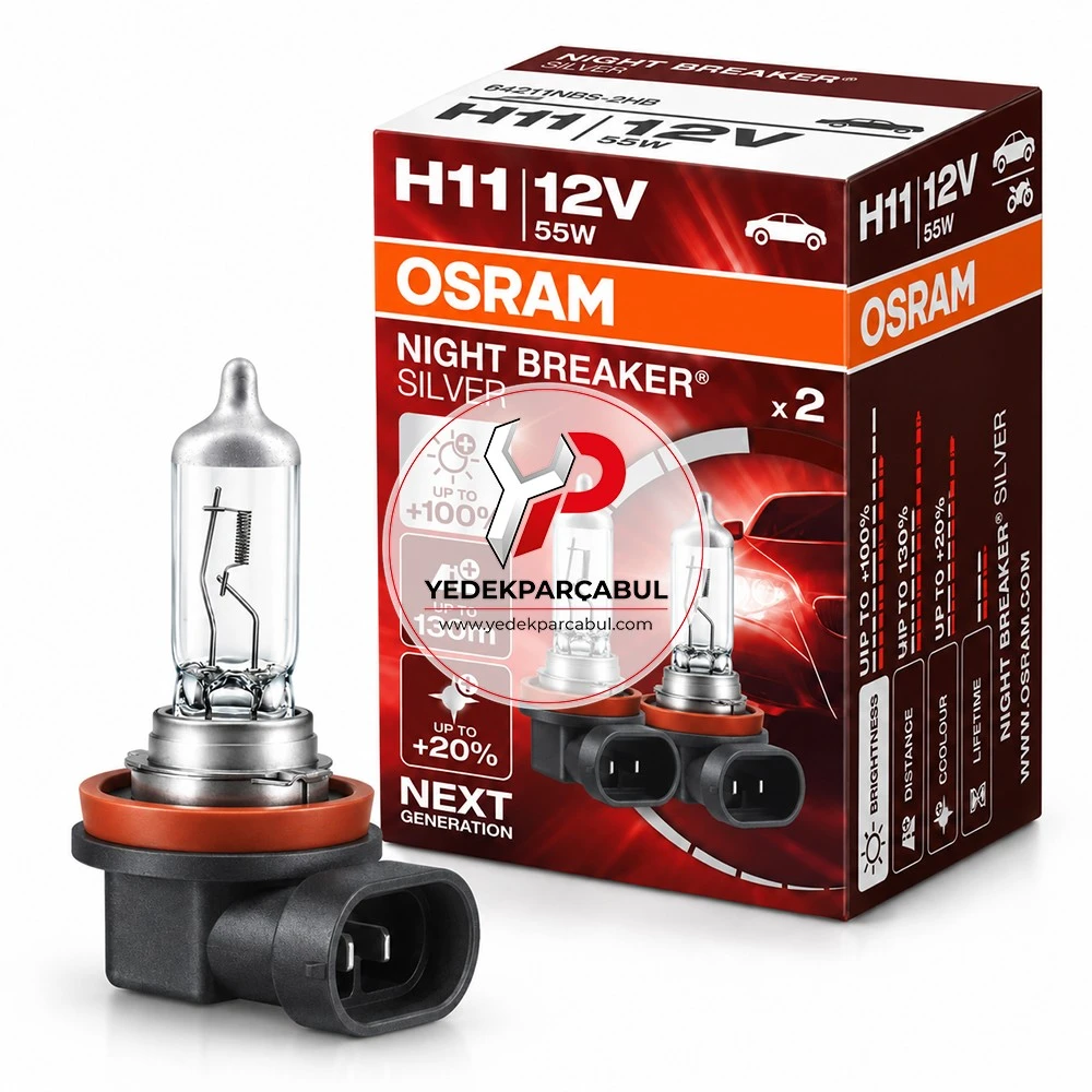 Osram Ampul H11 Night Breaker® Silver 12V 55W