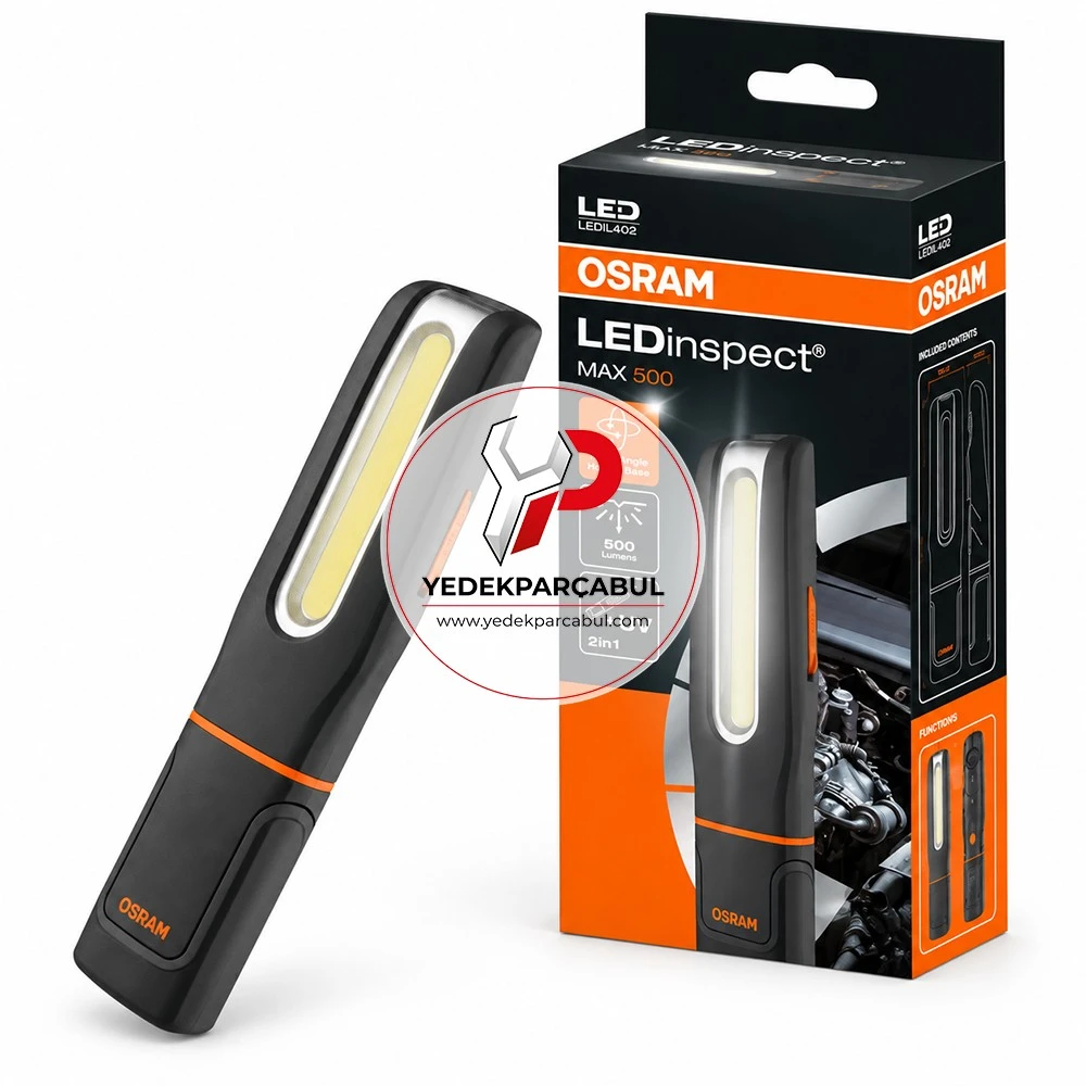 Osram Ledli El Feneri Şarjlı ve UV Lambalı LED İnspect MAX 500