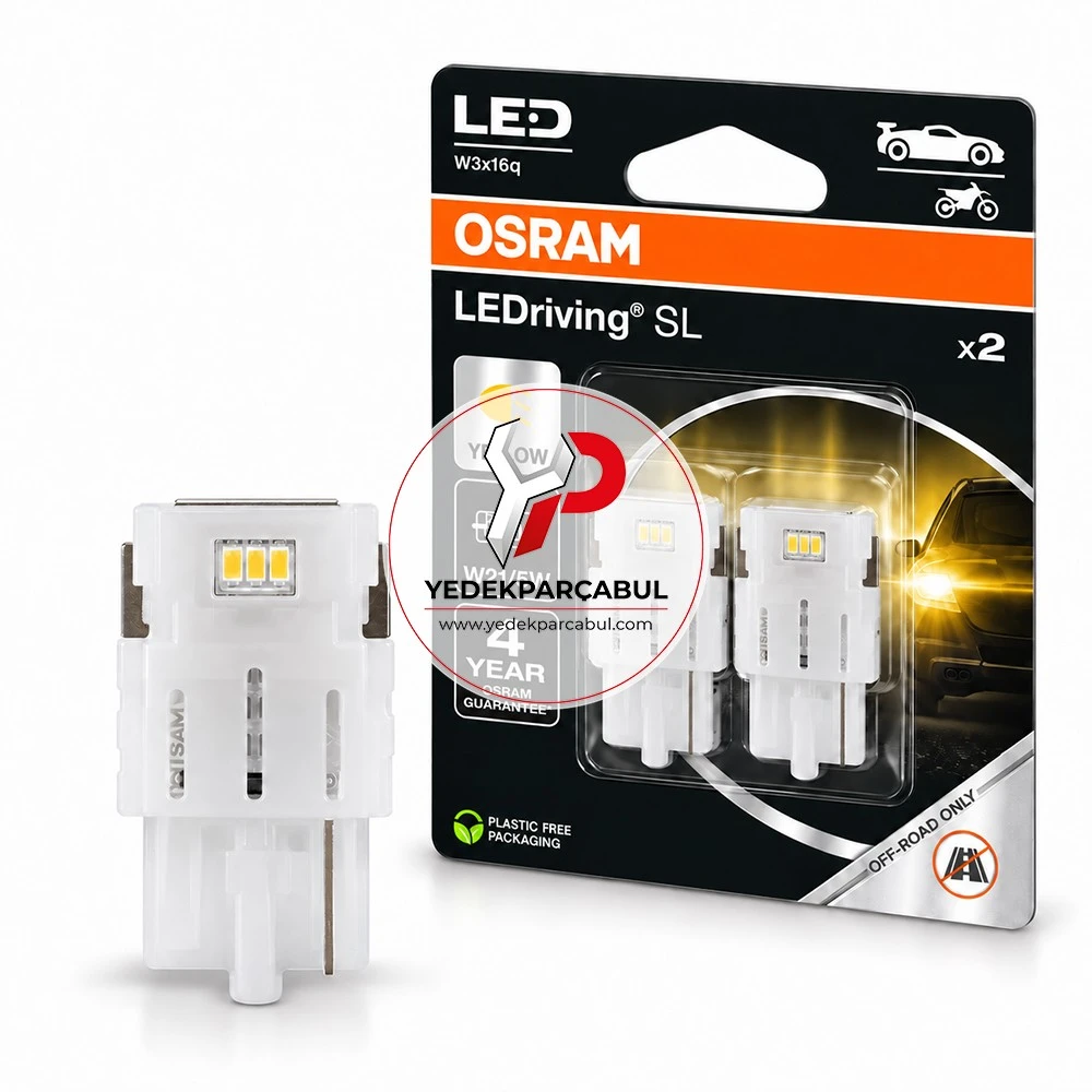 Osram Led Ampul W21W/5W LEDriving® SL 12V 1.7W (Sarı)