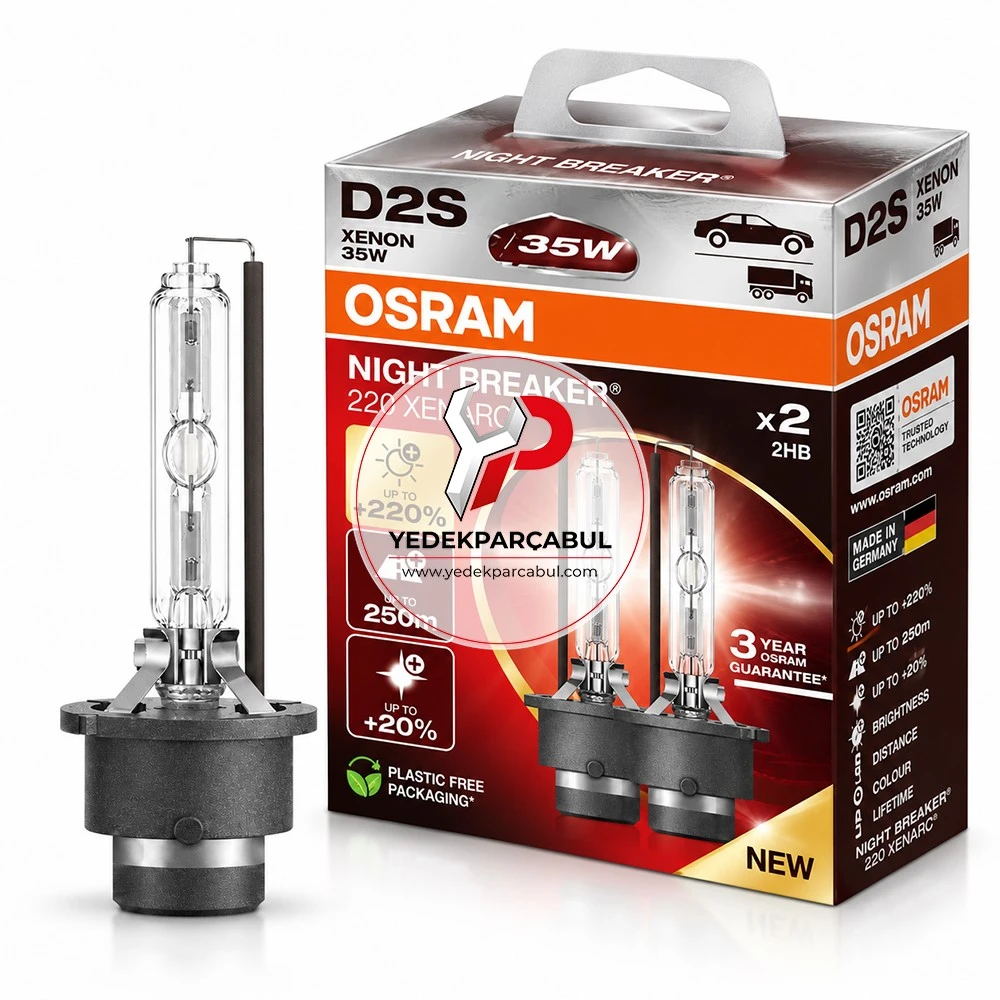 Osram Xenon Ampul D2S Xenarc® Night Breaker® 220 85V 35W