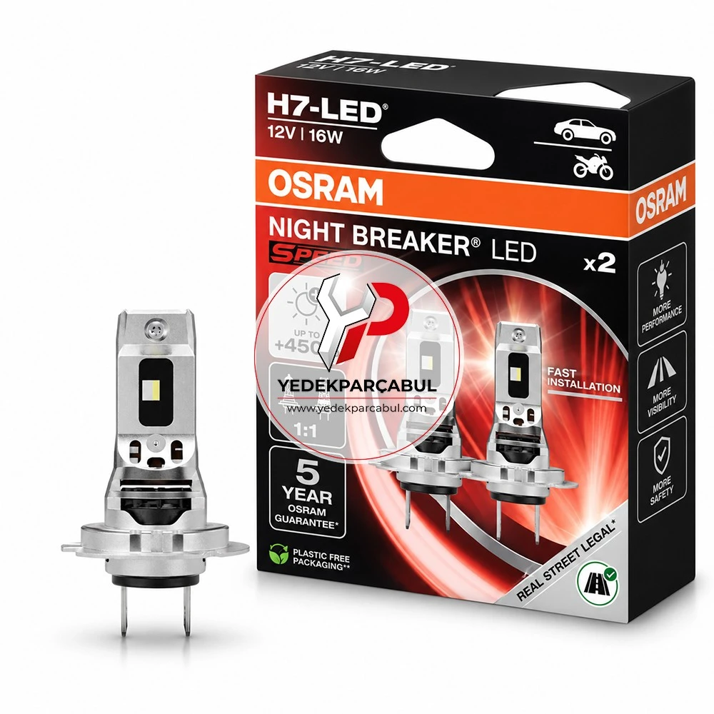 Osram Led Ampul H7 Night Breaker® Led Speed 12V 16W